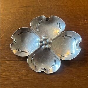 Sterling Silver hand made Flower Brooch